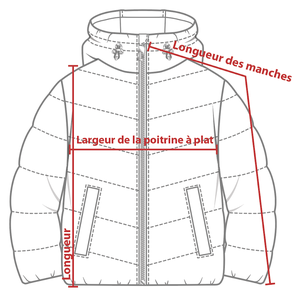 Charte de grandeur YQO00002 (XS-JR à XL-JR)